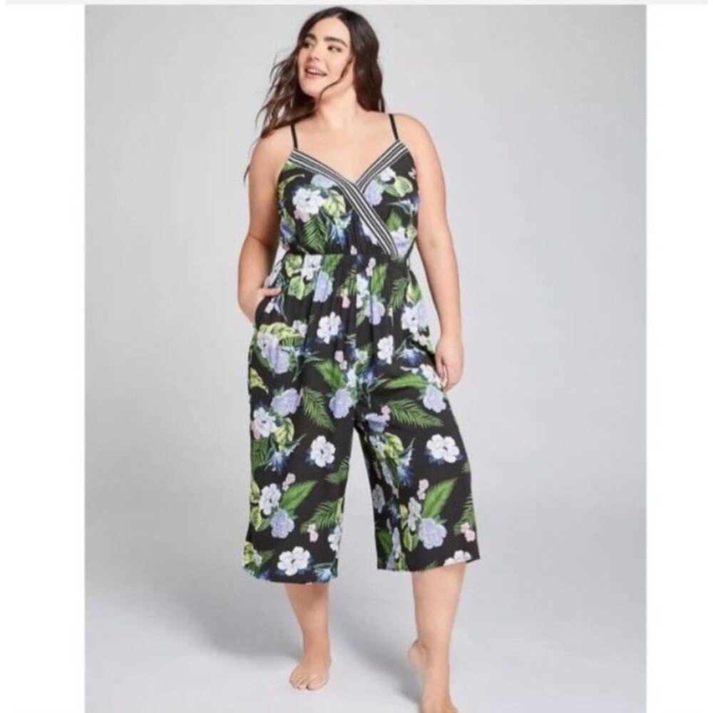 Swim By Cacique Tropical Print Coverup Floral Romper  22/25